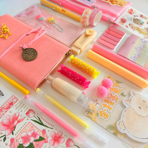Pink & Yellow Stationery Set