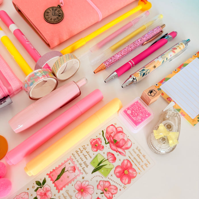 Sunshine Pink & Yellow Stationery Gift Set | Cute Journal Bundle