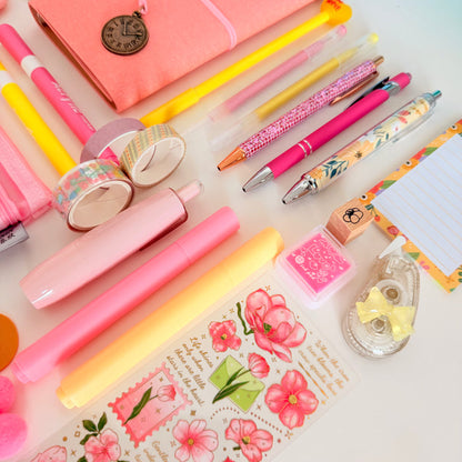 Sunshine Pink & Yellow Stationery Gift Set | Cute Journal Bundle