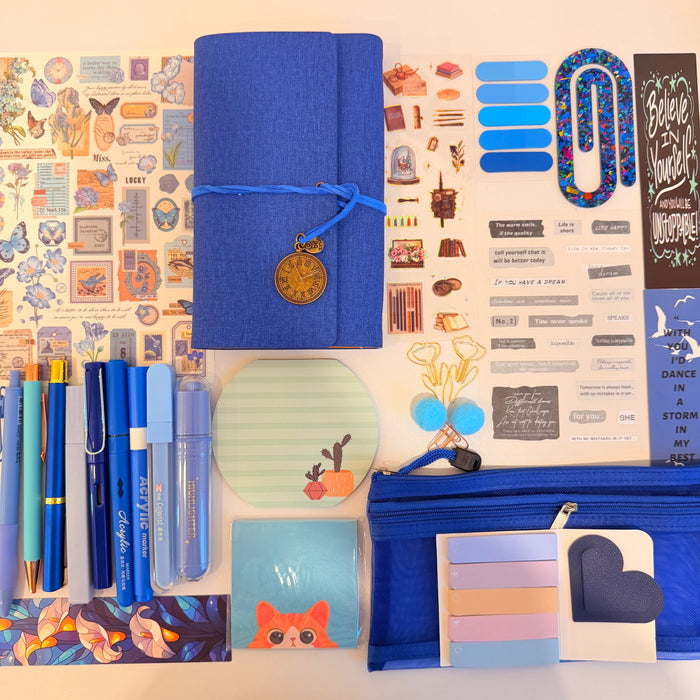 Blue Aesthetic Stationery Set – Cozy Desk Essentials