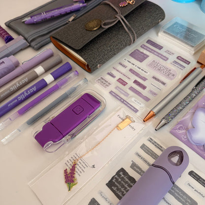 Gray Lavender Stationery Set