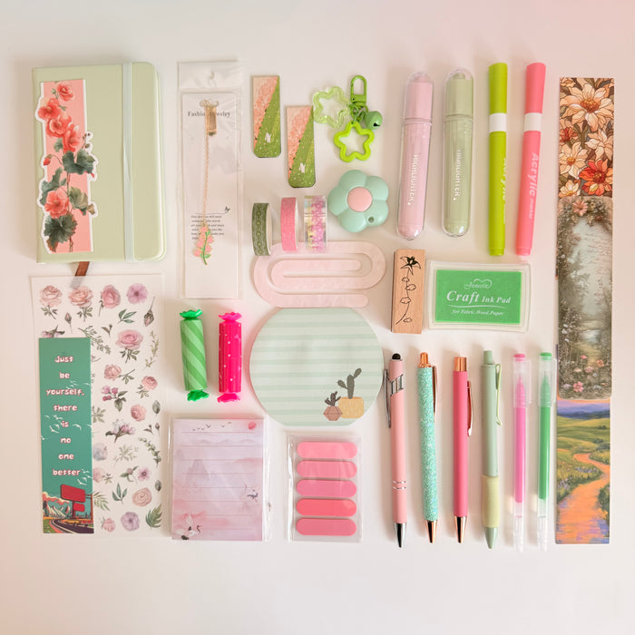 Pastel Green & Pink Stationery Gift Box