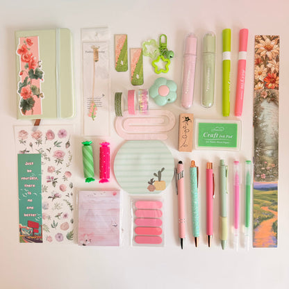 Pastel Green & Pink Stationery Gift Box