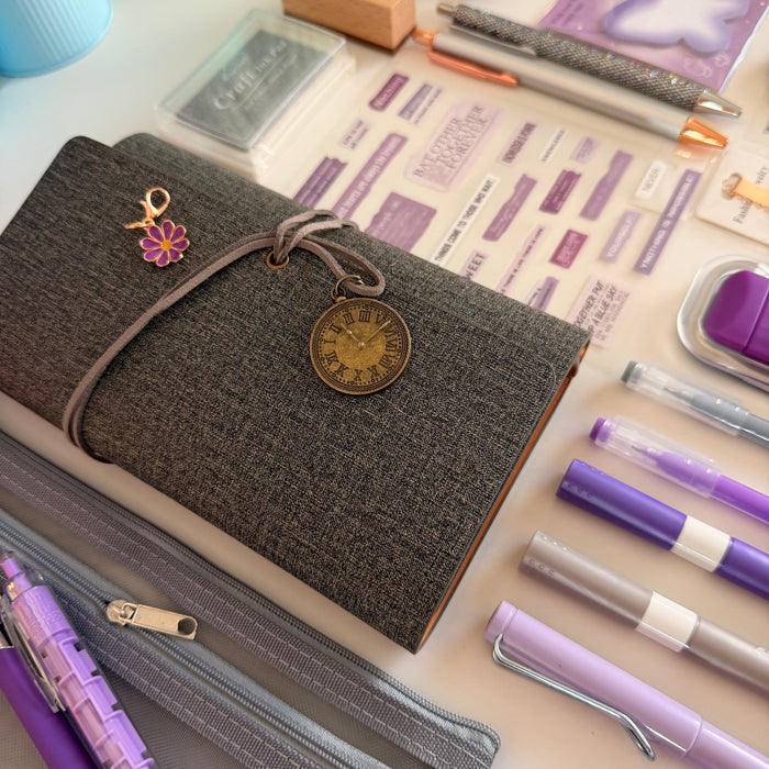 Gray Lavender Stationery Set