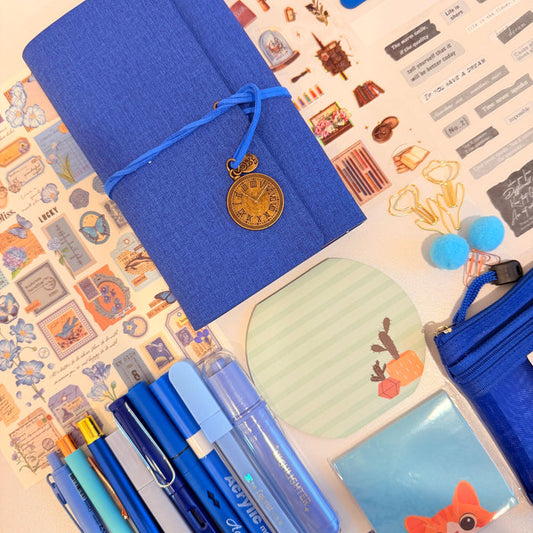 Blue Aesthetic Stationery Set – Cozy Desk Essentials