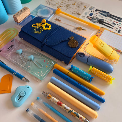 Blue & Yellow Journal & Stationery Box