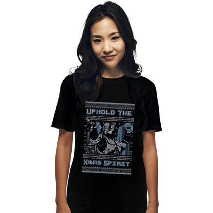 Daily_Deal_Shirts T-Shirts, Unisex / Small / Black A Very Robo Christmas
