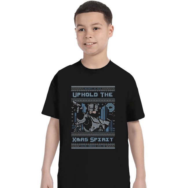 Daily_Deal_Shirts T-Shirts, Youth / XS / Black A Very Robo Christmas