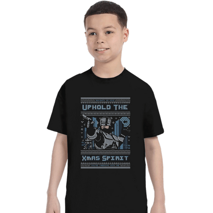 Daily_Deal_Shirts T-Shirts, Youth / XS / Black A Very Robo Christmas