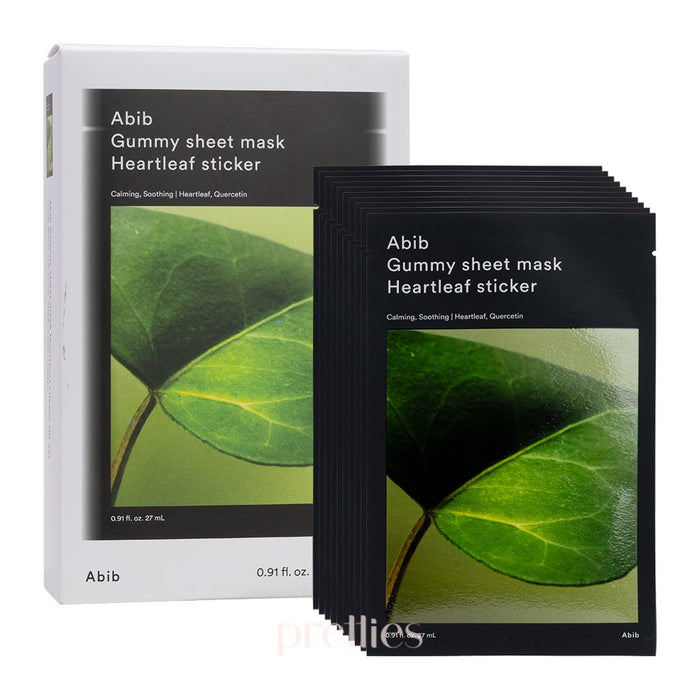 Abib Gummy Sheet Mask - Heartleaf Sticker (10 Sheet/Box) - Pretties.com.hk