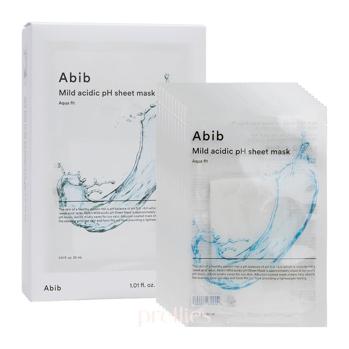 Abib Mild Acidic PH Sheet Mask - Aqua Fit (10 Sheet/Box) - Pretties.com.hk