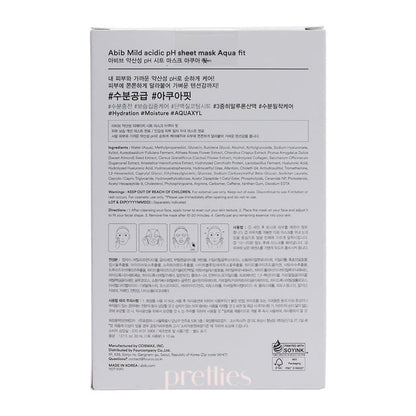 Abib Mild Acidic PH Sheet Mask - Aqua Fit (10 Sheet/Box) - Pretties.com.hk