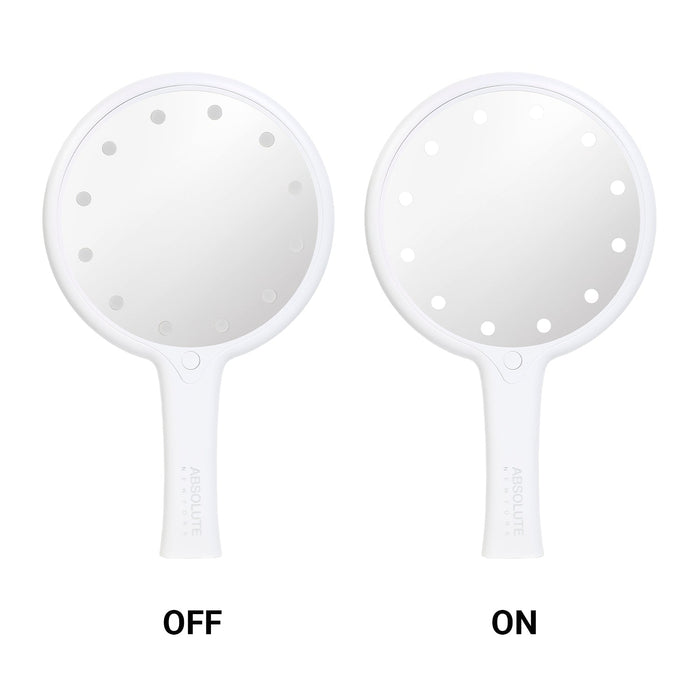 Absolute New York LED Makeup Round Handheld Mirror - ikatehouse