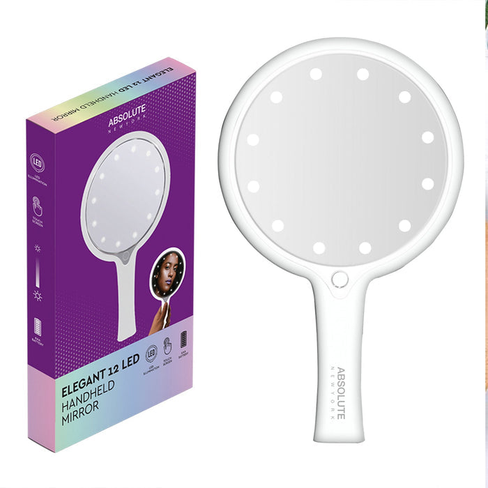 Absolute New York LED Makeup Round Handheld Mirror - ikatehouse