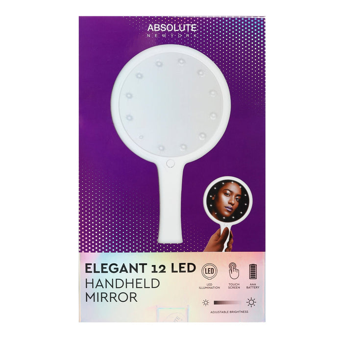 Absolute New York LED Makeup Round Handheld Mirror - ikatehouse