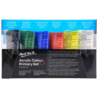 Acrylic Colour Primary Set Signature 6pc x 50ml (1.07 US fl.oz)