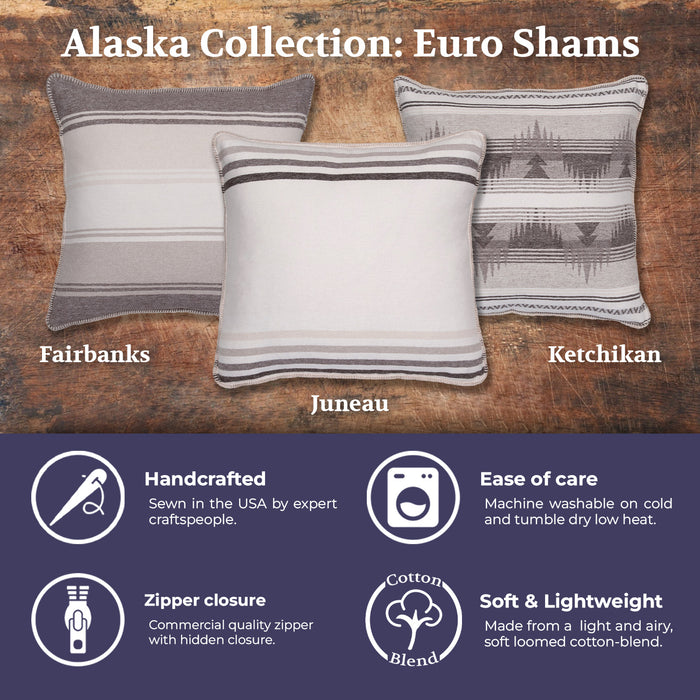Alaska Juneau Euro Sham - 26"x26"