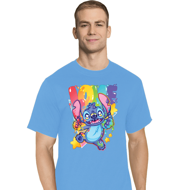 Shirts T-Shirts, Tall / Large / Royal Blue Alien Says Love