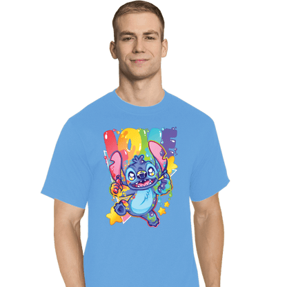Shirts T-Shirts, Tall / Large / Royal Blue Alien Says Love