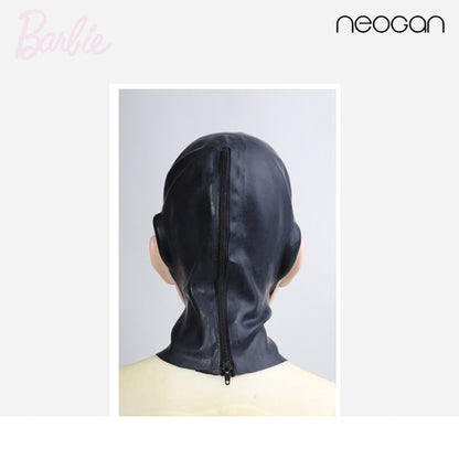 With  Black latex hood / Without Gag / M（52-58cm）
