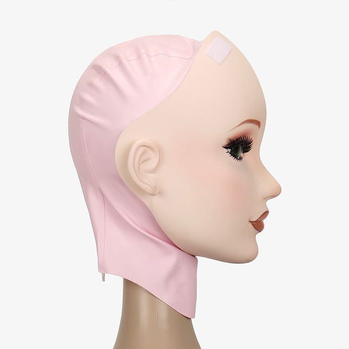All New Barbie doll mask by NEOGAN featuring gag and latex hood, part of InTheMask by MOLIS collection, with detailed latex and fabric elements.