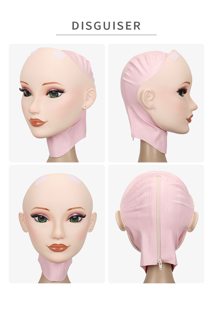 All New Barbie doll mask with gag and latex hood by InTheMask by MOLIS, featuring detailed pink Barbie-themed design.