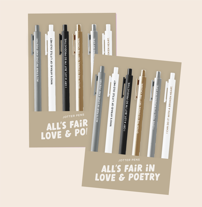 All's Fair In Love and Poetry (TTPD) Swiftie Jotter Set 6 Pack