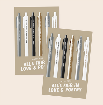 All's Fair In Love and Poetry (TTPD) Swiftie Jotter Set 6 Pack