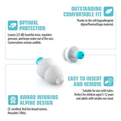 Alpine Pluggies Kids Earplugs Features