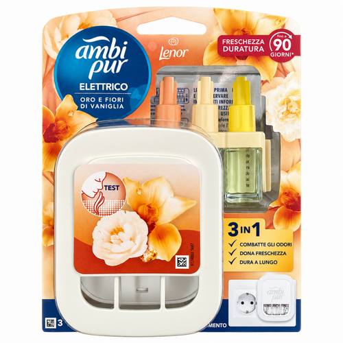 Ambi Pur 3volution Diffusore + Ricarica Lenor Oro e Fiori di Vaniglia