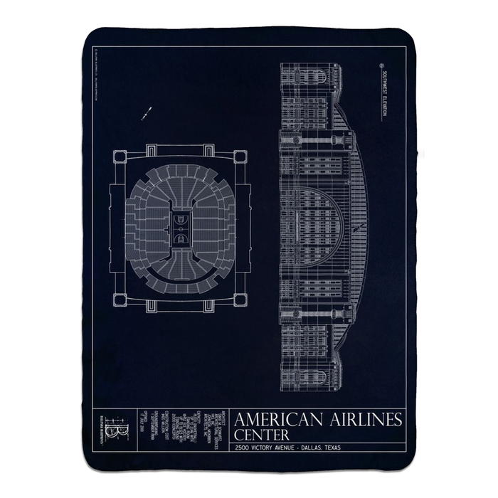 American Airlines Center Fleece Sherpa Blankets