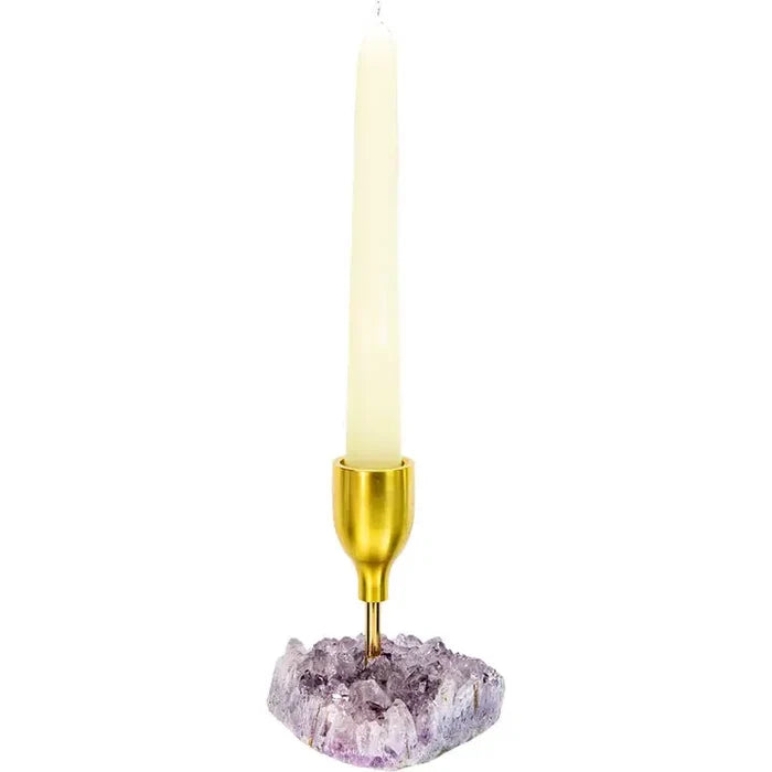 Amethyst Taper Candle Holder