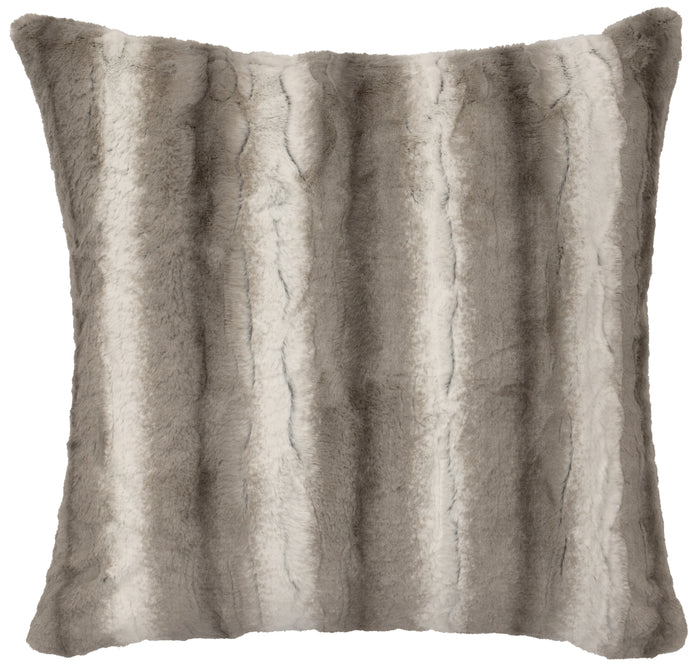 Angora Platinum Faux Fur Euro Sham - 26"x26"