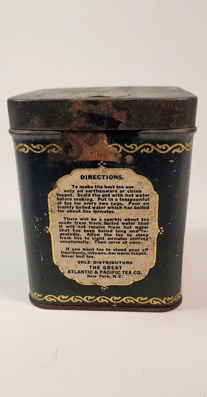 Antique 1920's GRANDMOTHER'S Orange Pekoe, India-Ceylon TEA TIN, Empty