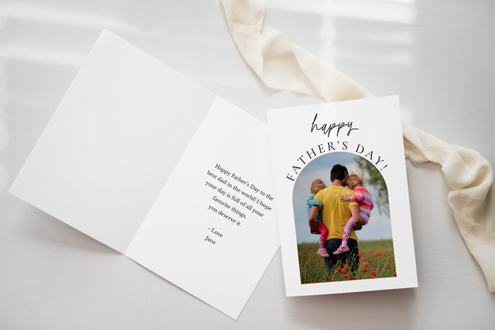 Arch Father's Day 5x7 Folding Card