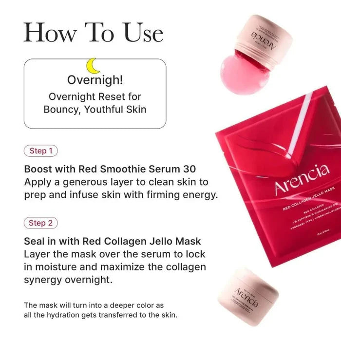 Arencia Red Collagen Jello Mask 4 pcs