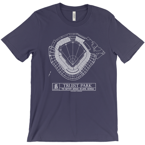 Atlanta Braves - Truist Park (Blue) Team Colors T-Shirt