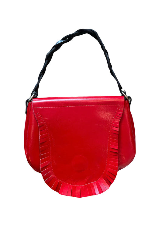 B17 fringe saddle bag