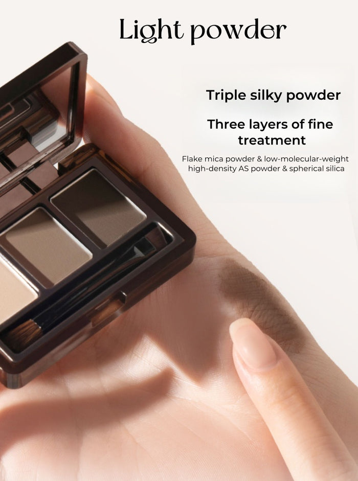 BABREA Waterproof Long-wear 3-color Eyebrow Powder T5033