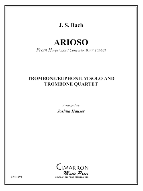 Bach, J S - Arioso - Trombone Ensemble - Brass Music Online