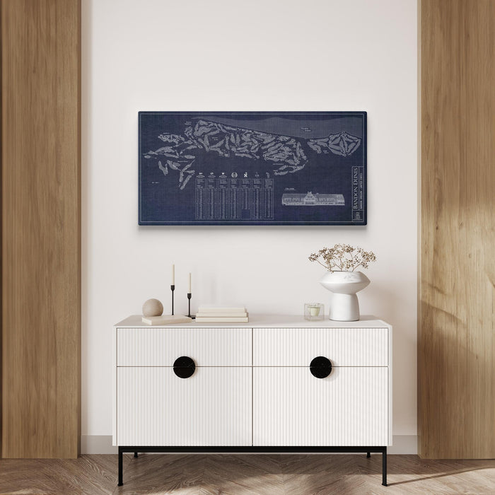 Bandon Dunes Master Map 24x48" Canvas Print