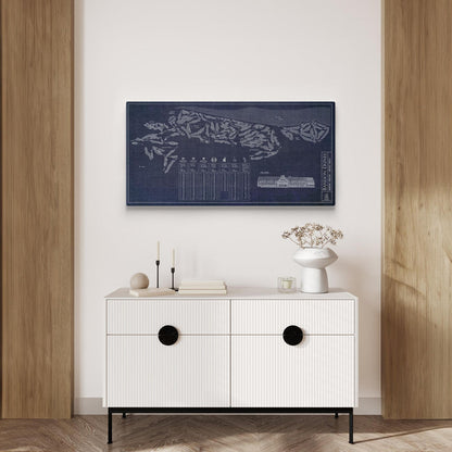 Bandon Dunes Master Map 24x48" Canvas Print
