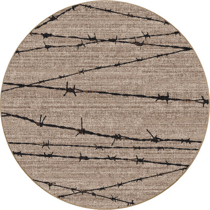 Image of an area rug, Barbed Wire - Natural