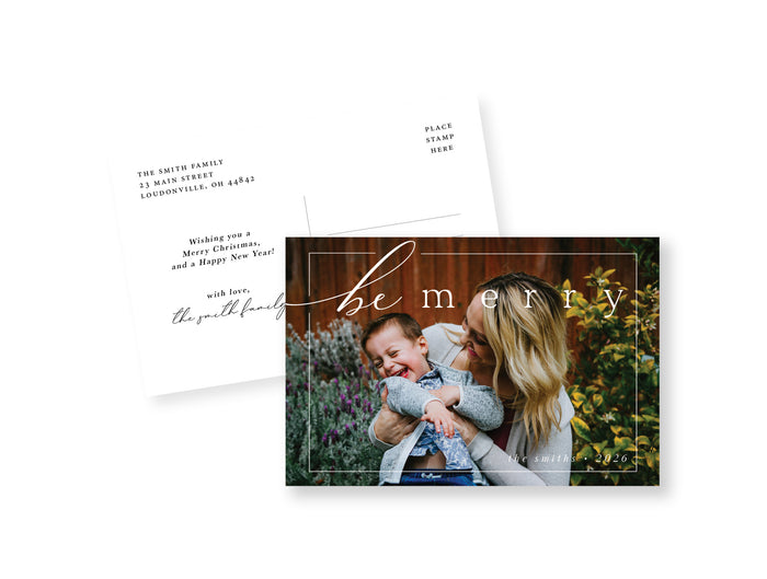 Be Merry Postcard