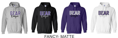 Bear Canyon Basic Hoodie- 4 Designs- Matte or Glitter
