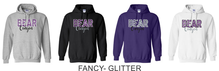 Bear Canyon Basic Hoodie- 4 Designs- Matte or Glitter
