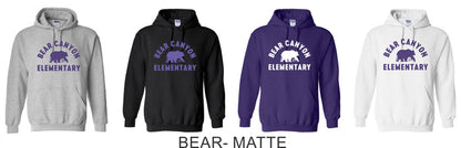 Bear Canyon Basic Hoodie- 4 Designs- Matte or Glitter