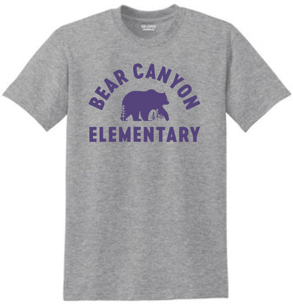 Bear Canyon Basic Tee BEAR Design- Matte or Glitter