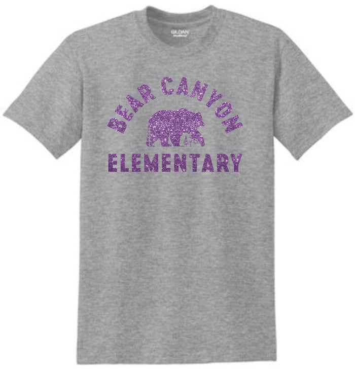 Bear Canyon Basic Tee BEAR Design- Matte or Glitter