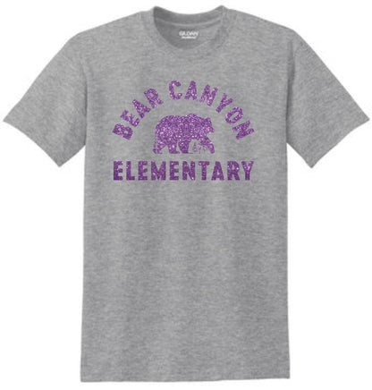 Bear Canyon Basic Tee BEAR Design- Matte or Glitter